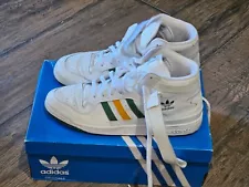 Adidas Forum Mid Rs Shoes Mens Sz 12 White Green Athletic Trainers Sneakers RARE