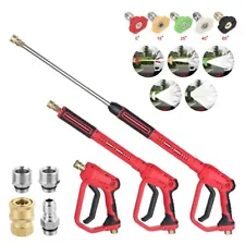 High Pressure 4000PSI Car Power Washer Gun Spray Wand Lance Nozzle and Hose Kit