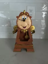 Disney Parks Beauty and the Beast Cogsworth Clock Working Clock Figurine