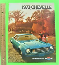 1973 CHEVROLET CHEVELLE DLX 16-pg COLOR BROCHURE LAST YEAR FOR SS Laguna XLNT+