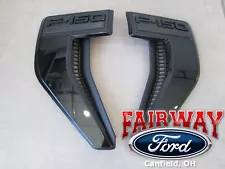 21 thru 24 Ford F-150 OEM Ford Black Appearance Package XLT Fender Emblems PAIR