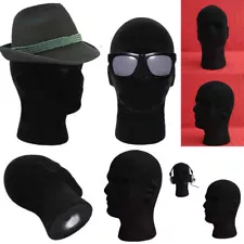 New Male FOAM black MANNEQUIN head display wig hat glasses 1PCS