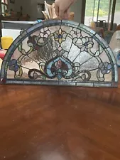 Victorian Stained Glass Hanging Window Panel Tiffany Style Suncatcher Decor