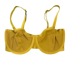 CUUP The Balconette Mesh Bra in The Sun Discontinued Yellow Size 30F 30DDD