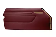 For Mercedes R107 280SL 560SL 380SL 450SL 72-89 Interior Door Panel Burgundy 2pc