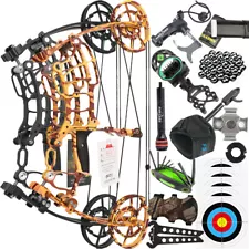 Short Axis Compound Bow Dual-Use Steel Ball Arrow 30-70lbs Archery Hunting RH LH