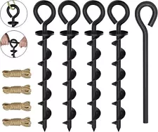 Eurmax USA Canopy Tent Stakes Dog Tie Out Stakes Corkscrew Shape