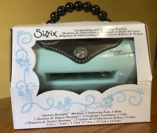 Sizzix Texture Boutique Cardmaking Embossing Machine Baby Blue Purse Style NEW!