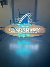 landshark beer neon sign (white and blue) in good condition