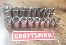 CRAFTSMAN 18 pc 1/4" Drive SAE and Metric MM Shallow Socket Set 6pt