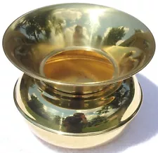 New Old Stock Brass Spittoon 6.25" Wide 4.5" Wide Made in England