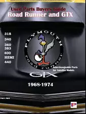 1968-1974 Plymouth Road Runner GTX Used Parts Buyers Guide book