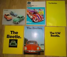 Vintage VW Beetle Car Sales Brochure's & Custom Accessories Catalog - early 70's