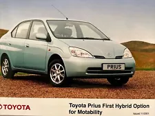 Toyota Prius 2001 Car Genuine Press Sales Photograph Freepost