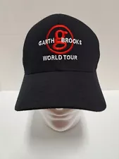 Garth Brooks Hat Cap Strapback World Tour Concert Black Embroidered Country