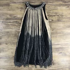 Flapper Black Fringe Dress Size Small Party 20’s Gatsby Costume