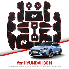 Gate Slot Cup Pad for Hyundai I30 I30 N 2017 ~ 2022 Car Accessories Non-Slip Mat