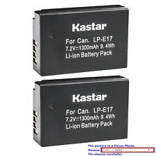 Kastar Replacement Battery Pack for LP-E17 Battery & Canon Rebel SL3 SL2 Camera