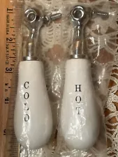 vintage porcelain bathroom faucet handles HOT & COLD new