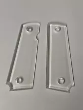 1911 Colt Pistol Gun Grips Clear Acrylic "Sweetheart Grips" WWII Quality USA