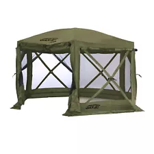 Clam Quick-Set Pavilion 12.5 x 12.5 Foot Portable Canopy Shelter, Green (Used)