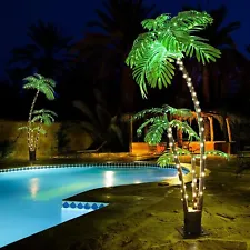 Artificial Lighted Palm Tree LED Lights Decoration 6ft for Home Patio Party Xmas