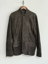 Allsaints “Merson” Sheep / Goat Suede Leather Jacket / Shacket Vintage XL