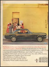 1965 Ford print ad black Mustang Hardtop