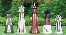 6-foot Poly Lumber Outdoor Lighthouse w/Electric Rotating Light - U Choose Color