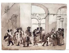 7th SPRING SALE Old Master Pen & Ink FRANCESCO GUARDI A Venetian Capricio 11"x8"