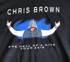 Chris Brown T Shirt Rap T Shirt Hip Hop T Shirt Mens Large Concert T Shirt