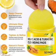 50PCS Turmeric Cleansing Pads for Dark Spots, Turmeric Cleansing Pads Hot Sale