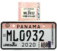 *99 CENT SALE* 2020 Panama MOTORCYCLE License Plate #0932 W/ Windshield Sticker