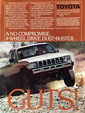 Vintage 1983 Toyota Pickup truck 4x4 original color ad