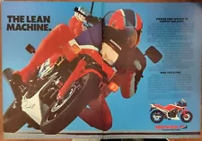 1986 Honda 500 Interceptor 2-page Original Motorcycle Print Ad