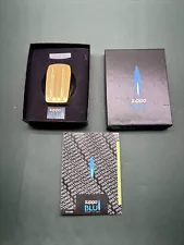 2008 Zippo Lighter - Butane - Zippo Blu W/ Box Preowned Unfired Gold Tuxedo