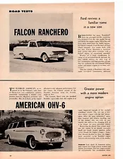 1960 FORD FALCON-RANCHERO ~ ORIGINAL 3-PAGE ROAD TEST / ARTICLE / AD