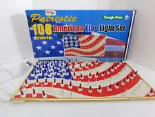 108 Bulb Lighted American Flag Patriotic lighted Decoration Indoor & Outdoor