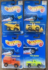 Lot Of 4 Hot Wheels Dump Truck Wheel Loader Oshkosh Snowplow Path Beater