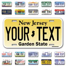 Custom state License Plates with personalized text Car 12x6- Moto 7x4 - Bike 6x3