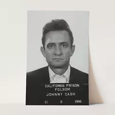 Johnny Cash Prison Mugshot Jail Head Shots 1950s Music Wall Art Poster Print