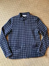 Rafael Sport Houndstooth Black Grey Knit Stretch Jacket Womens Sz Small Sale $21