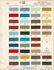 1973 MERCURY COUGAR MONTEGO CAPRI MONTEREY BROUGHAM MARQUIS COMET PAINT CHIPS