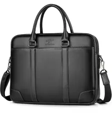 New Fashion Business Mens Leather Briefcase Handbag Laptop Messenger Bag