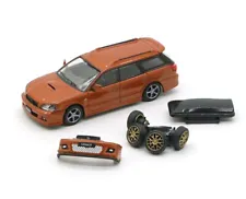 BM Creations 2002 Subaru Legacy Touring Wagon - Orange - LHD 1:64 Diecast Car