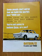 1969 Datsun /2 Ad It Costs Just $1896