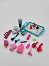 Vintage BARBIE Doll Size BATHROOM VANITY Makeup Nail Polish ACCESSORIES LOT