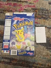 pokemon Kellogg's empty cereal box