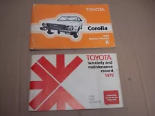 1976 Toyota Corolla Owner's Manual and Warranty & Maintenance Record