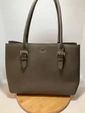 Beautiful!! KATE SPADE Large Gray Tote Bag Handbag Purse Excellent Weekender ð¤©